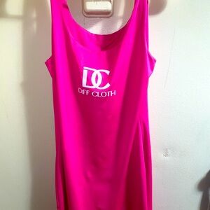 Diff Cloth Pink Sleeveless Dress